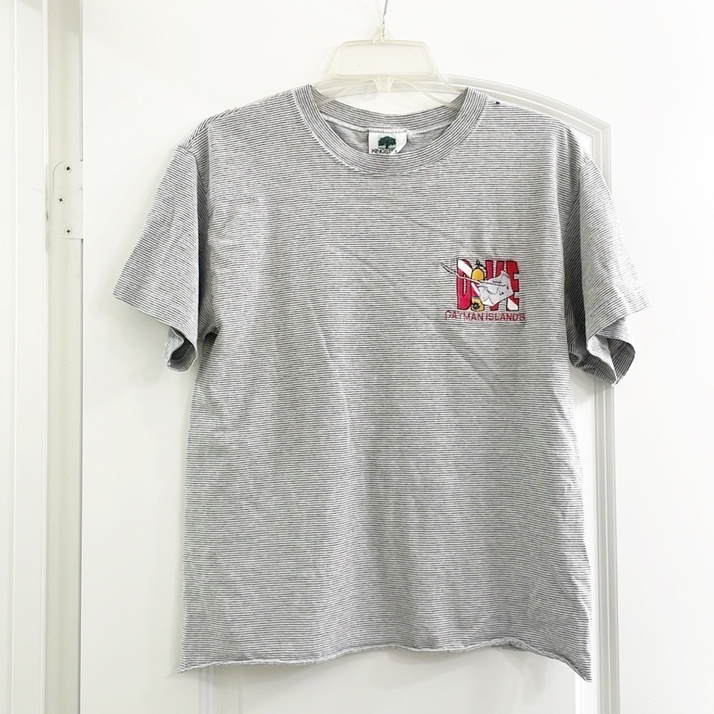 Kingstree Dive Cayman Islands striped short sleeve t-shirt